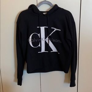 Calvin Klein Cropped Black Hoodie